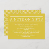 EEN OPMERKING OVER GESCHENKEN eenvoudig modern typ Kaart (Voorkant / Achterkant)