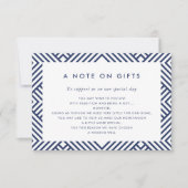 Een opmerking over geschenken eenvoudige moderne g kaart (Voorkant)