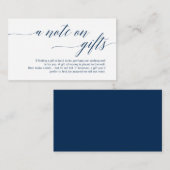 Een opmerking over geschenken, Modern Classy Scrip Informatiekaartje (Voorkant / Achterkant)