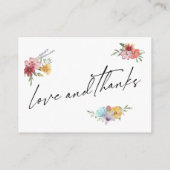 Een opmerking over geschilde wilde bloemen informatiekaartje (Achterkant)