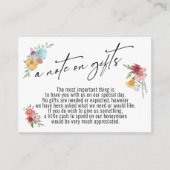 Een opmerking over geschilde wilde bloemen informatiekaartje (Voorkant)