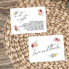 Een opmerking over geschilde wilde bloemen informatiekaartje