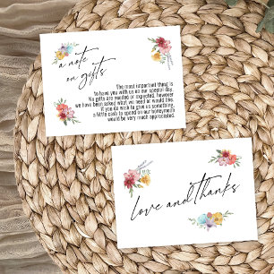 Een opmerking over geschilde wilde bloemen informatiekaartje