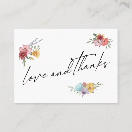 Een opmerking over geschilde wilde bloemen informatiekaartje (Achterkant)