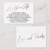 Een opmerking over Gifts Roos Gold Handwriting Wed Informatiekaartje (Voorkant / Achterkant)