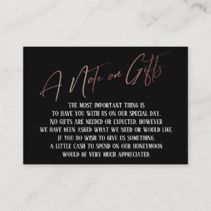 Een opmerking over Gifts Roos Gold Handwriting Wed Informatiekaartje