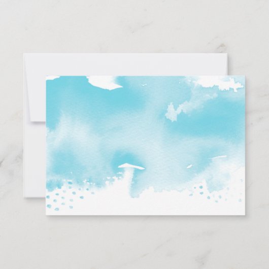 EEN OPMERKING OVER GIFTS stijlvolle aqua blue wate Kaart (Achterkant)