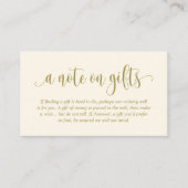 Een opmerking over Huwelijkscadeaus, modern elegan Informatiekaartje (Voorkant)