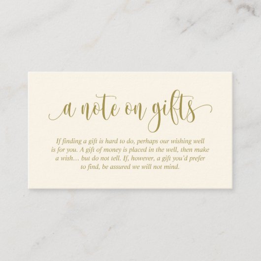 Een opmerking over Huwelijkscadeaus, modern elegan Informatiekaartje (Voorkant)