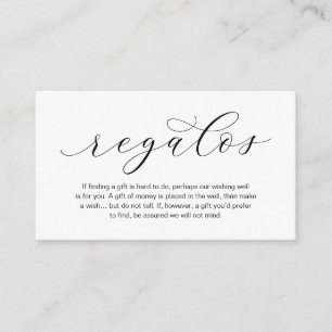 Een opmerking over Huwelijkscadeaus, Regalos, mooi Informatiekaartje