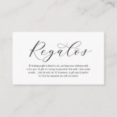 Een opmerking over Huwelijkscadeaus, Regalos, mooi Informatiekaartje (Voorkant)