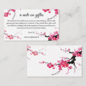 een opmerking over weddenschappen met cadeautjes o informatiekaartje (Voorkant / Achterkant)