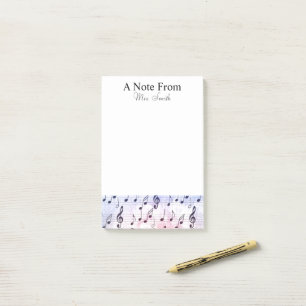 Een opmerking uit de Colorful Waterverf Music Note