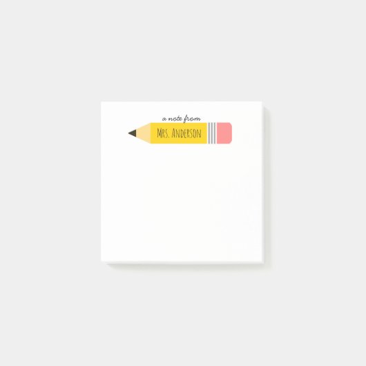 Een opmerking uit het Teacher Pencil Theme Post-it® Notes (Voorkant)