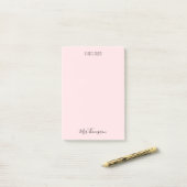 Een opmerking van de leerkracht blush roze naam post-it® notes (Op bureau)