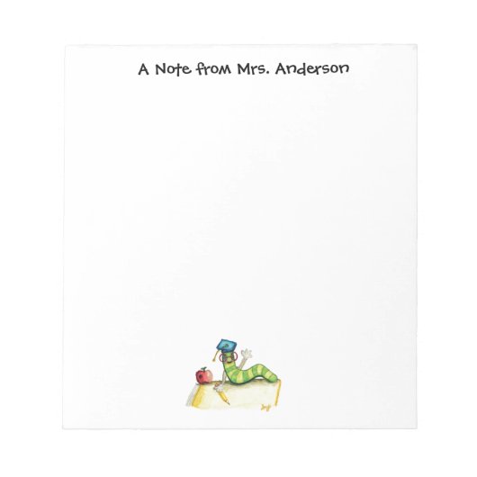 Een opmerking van de leerkracht Memo Pad Notitieblok (Voorkant)