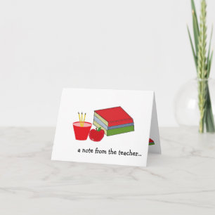 Een opmerking van de leraar feestdagen kaart