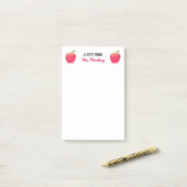 Een opmerking van de leraar, gepersonaliseerde rod post-it® notes (Op bureau)