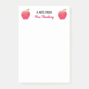 Een opmerking van de leraar, gepersonaliseerde rod post-it® notes