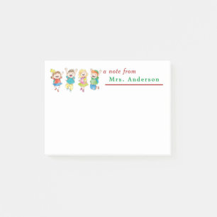 Een opmerking van de leraar op maat post-it® notes
