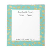 Een opmerking van de moeder van...Blauwgroen & Gol Notitieblok (Voorkant)