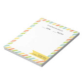 Een opmerking van de moeder van...Bright Stripes Notitieblok (Linkerzijde)