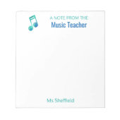 Een opmerking van de muziekdocent op maat van de m notitieblok (Voorkant)