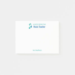 Een opmerking van de muziekdocent op maat van de m post-it® notes