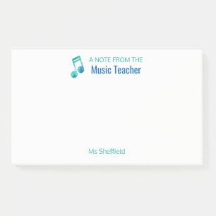Een opmerking van de muziekdocent op maat van de m post-it® notes