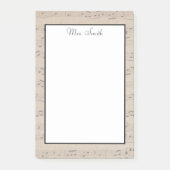 Een opmerking van de muzikant op blad Music Note (Voorkant)