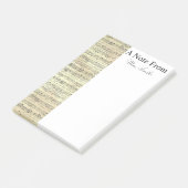 Een opmerking van de  muzikant op blad Music Note (Schuin)