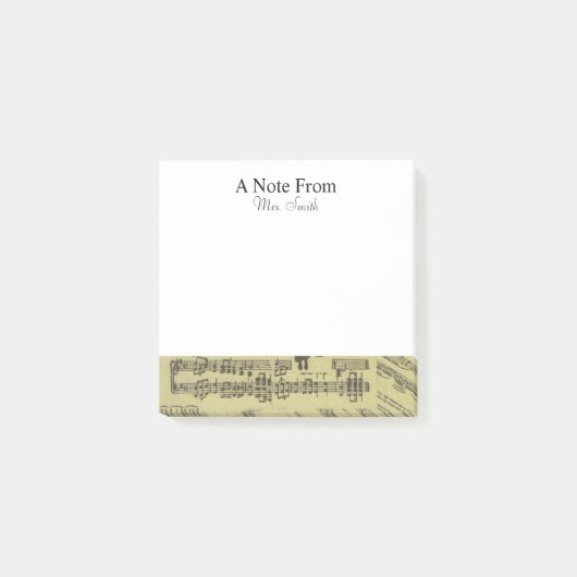 Een opmerking van de  muzikant op blad Music Note (Voorkant)