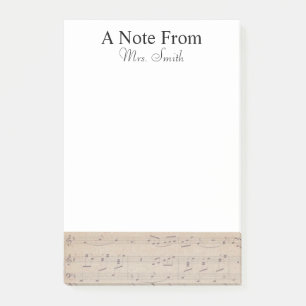 Een opmerking van de  muzikant op blad Music Note