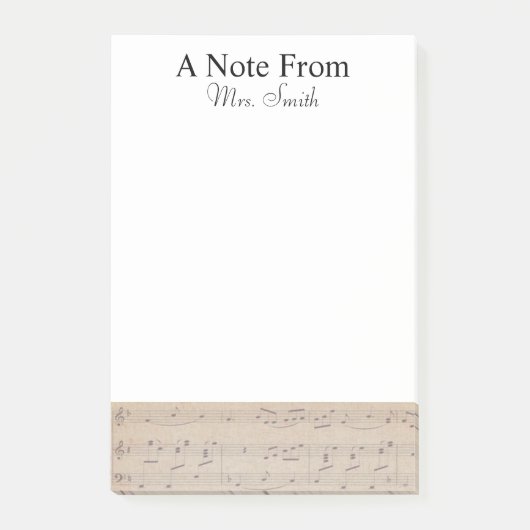 Een opmerking van de  muzikant op blad Music Note (Voorkant)