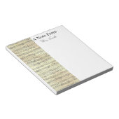 Een opmerking van de  muzikant op blad Music Note Notitieblok (Schuin)