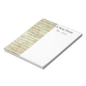 Een opmerking van de  muzikant op blad Music Note Notitieblok (Linkerzijde)