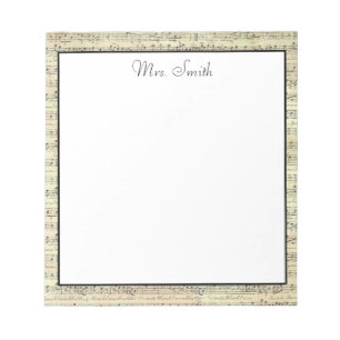 Een opmerking van de  muzikant op blad Music Note Notitieblok