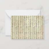 Een opmerking van de  muzikant op blad Music Note Notitiekaartje (Achterkant)