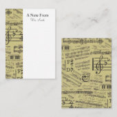 Een opmerking van de  muzikant op blad Music Note Notitiekaartje (Voorkant / Achterkant)