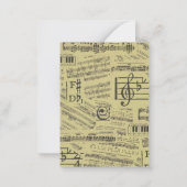 Een opmerking van de  muzikant op blad Music Note Notitiekaartje (Achterkant)