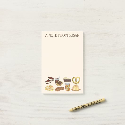 Een opmerking van gepersonaliseerde PA Dutch Amish Post-it® Notes (Op bureau)