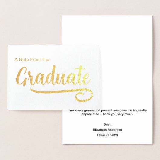 Een opmerking van het Afstuderen Afstuderen Folie Kaarten (Display)