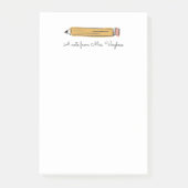 Een opmerking van leraar nummer 2 potlood Notitieb Post-it® Notes (Voorkant)