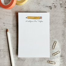 Een opmerking van leraar nummer 2 potlood Notitieb