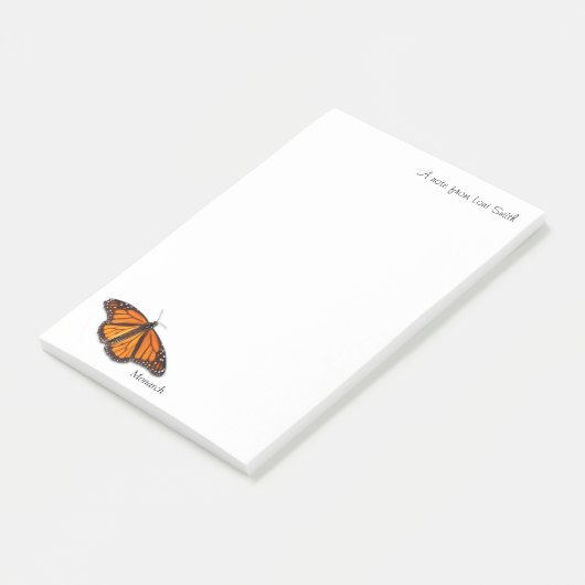 Een opmerking van ... Monarch Butterfly Notitieblo Post-it® Notes (Schuin)