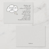 Een opmerking van ons invoegen visitekaartje (Voorkant / Achterkant)