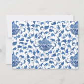 Een opmerking van | Persoonlijk blauw- en witte-ch Notitiekaartje (Achterkant)