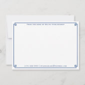 Een opmerking van | Persoonlijk blauw- en witte-ch Notitiekaartje (Voorkant)