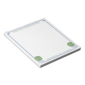 Een opmerking van | Topiary Chic Blue Greek Key Bo Notitieblok (Schuin)