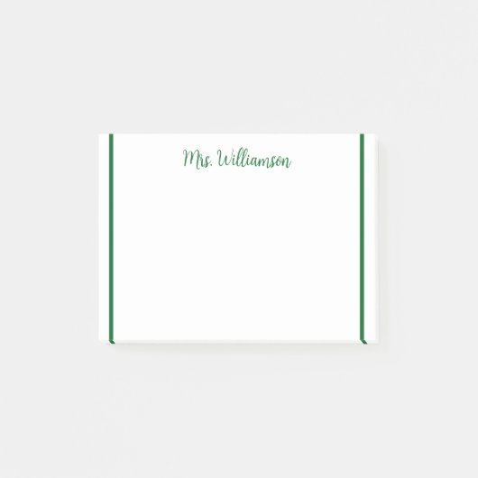 Een opmerking van Voeg de naam van de leerkracht t Post-it® Notes (Voorkant)